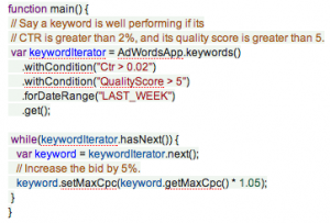 AdWords Scripts Example