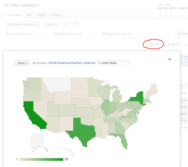 Google Video Ads Map Visualization