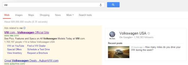 vw search results