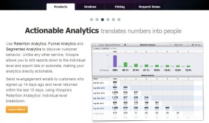 Woopra analytics screenshot