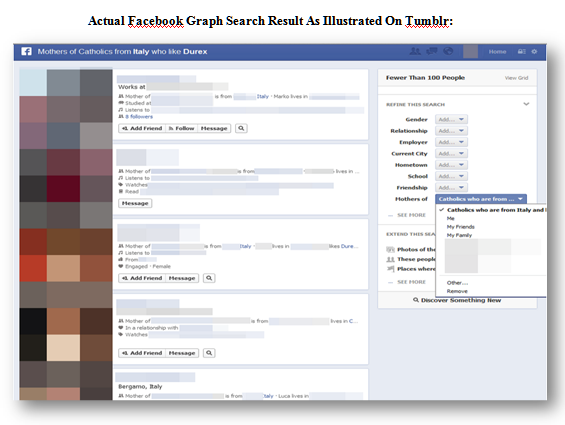 ActualFB Graph Search Result Tumblr