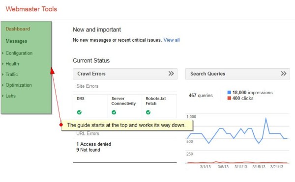 SEO Guide to Webmaster Tools