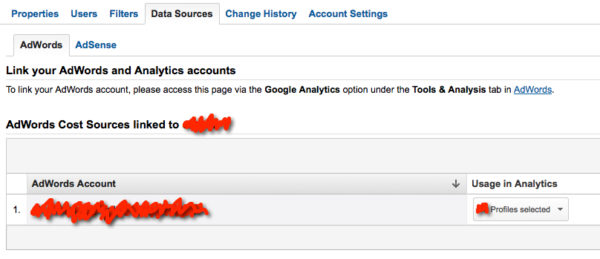 adwords linked acct