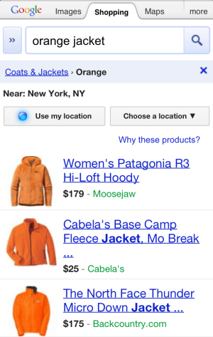 Google Product Listing Ads on Mobile