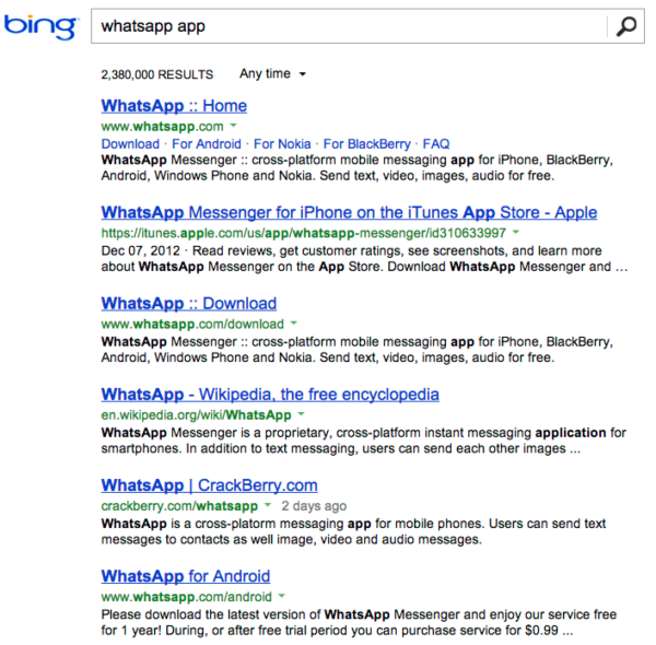 whatsapp app - Bing
