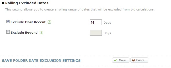 Marin Software Rolling Date Exclusion