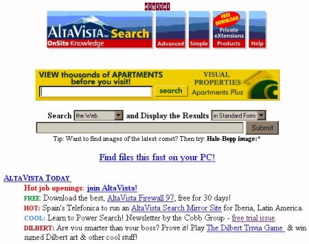 AltaVista, May 1997