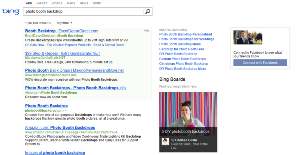 Bing Board in searches