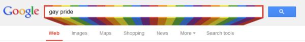 Google gay search bar