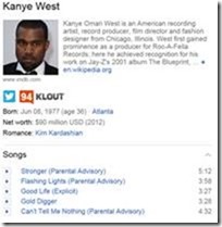 Bing Kanye search