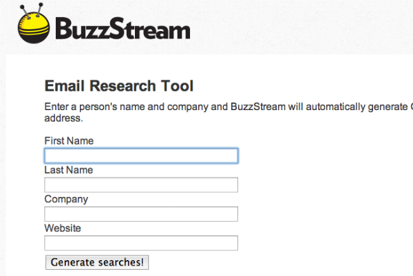 BuzzStream Email Research Tool