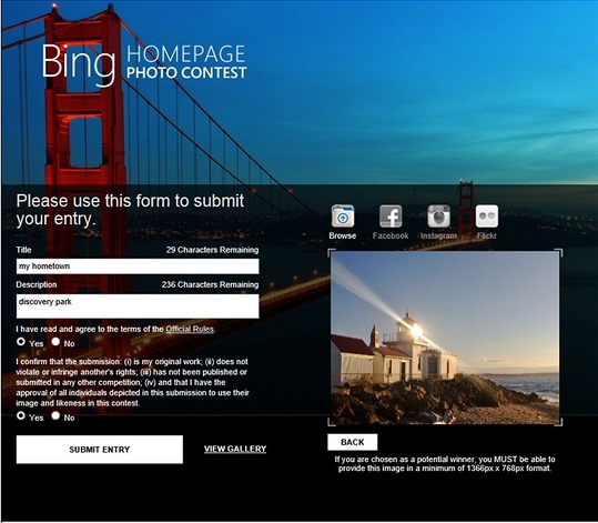 Bing Photo contest