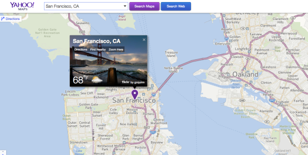 New yahoo maps