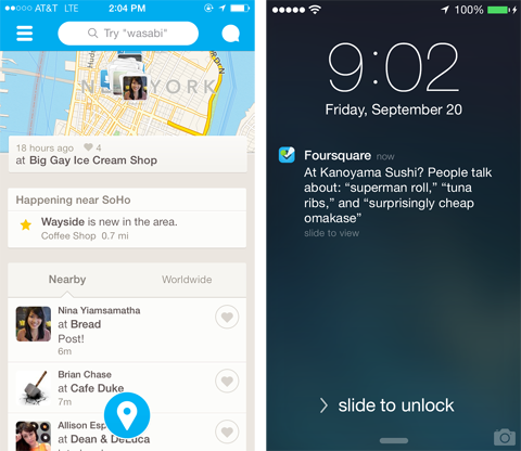 Foursquare Updates Oct 2013