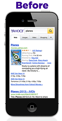 Yahoo iOS mobile_before