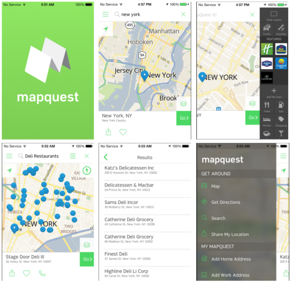 Mapquest iOS app