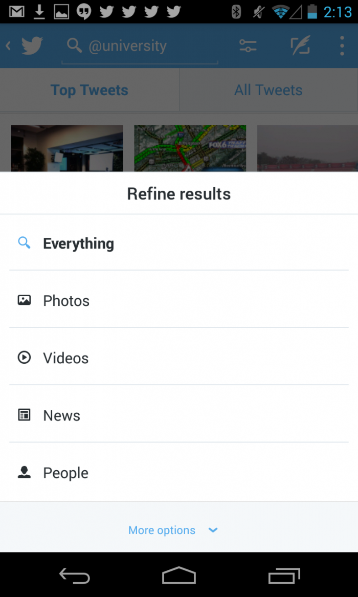 Twitter Improves Search On Mobile Apps By Adding Toggles & Photo Filters