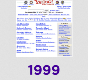 Yahoo homepage 1999