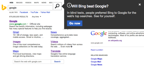 Google tells judges that it's the most popular search term on Bing