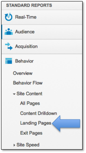 Google Analytics Navigation