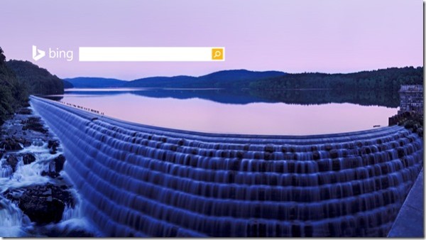 Bing homepage CrotonDam