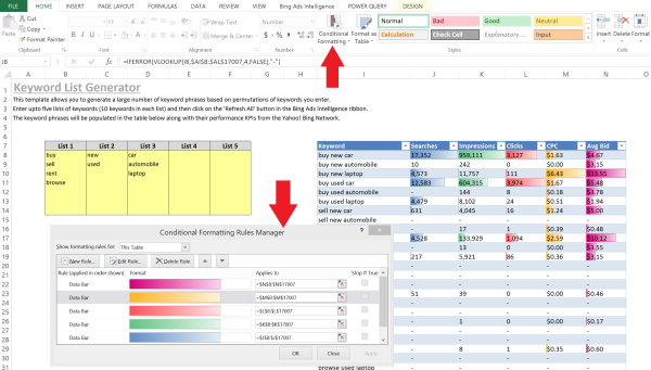 Excel Conditional Formatting