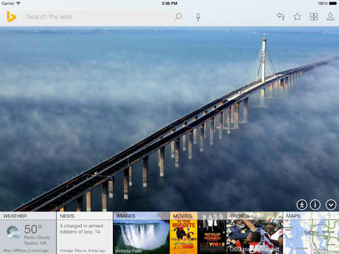 Bing iPad iOS 7