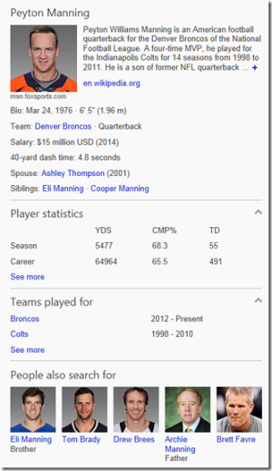 Bing Peyton Manning Search
