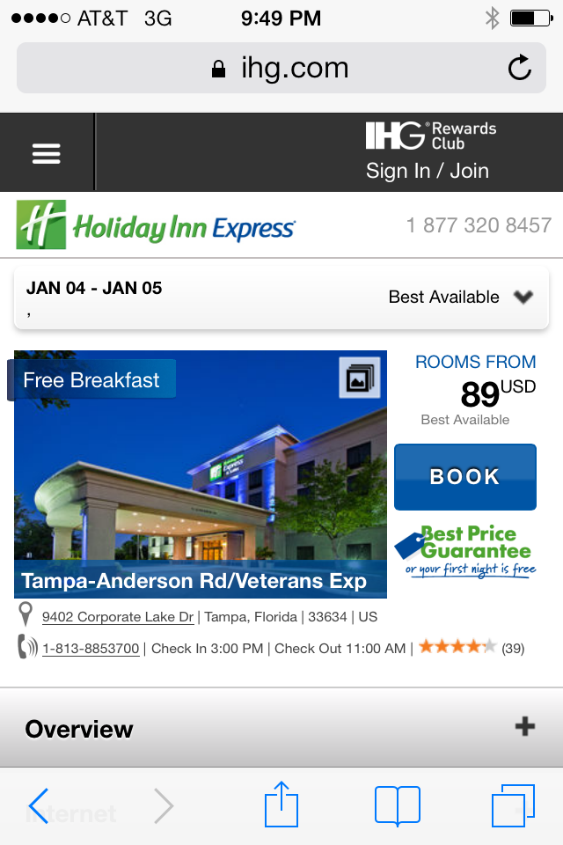 mobile site holiday inn