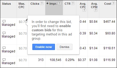 How to enable custom bids