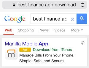 adwords mobile app download ad