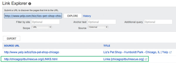 Bing Link Explorer