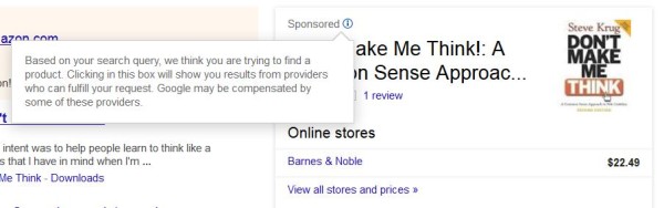 Google Knowledge Graph Ad For Books