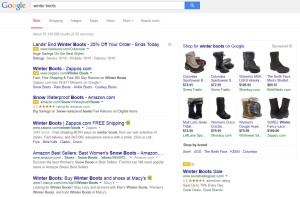 Winter Boots SERP Results