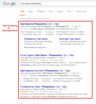 yelp-SERP-clustering