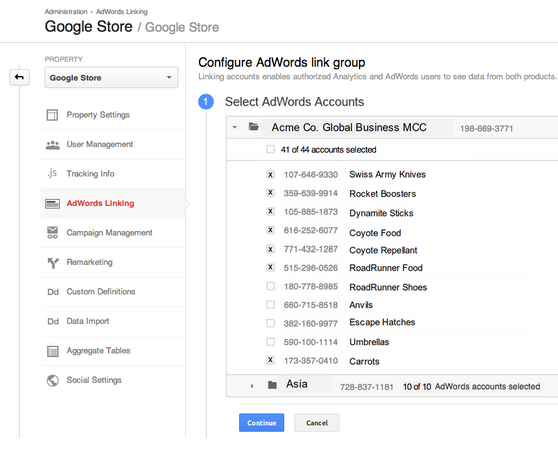 Google Analytics Bulk Linking April 2014