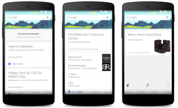 Google Now new features