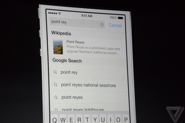 spotlight in iOS 8