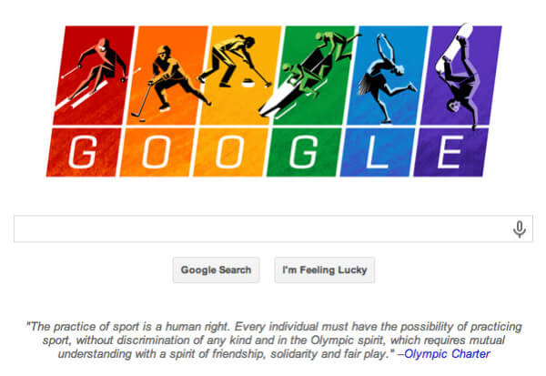 Google Sochi Olympics logo