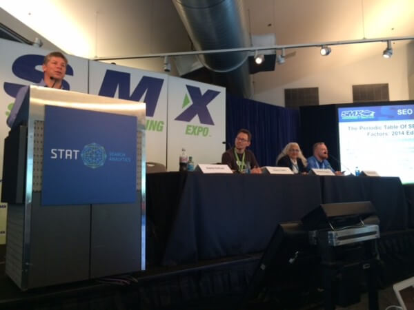 SMX Advanced SEO ranking factors panel