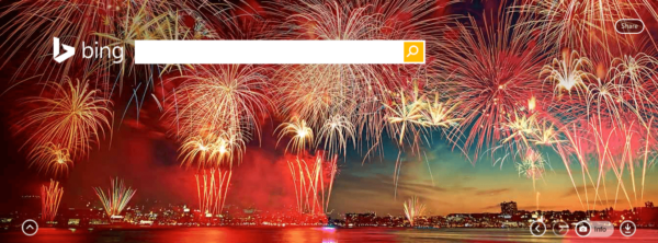 Bing July 4th homepage