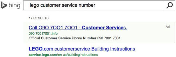 Customer Service Ad Bing