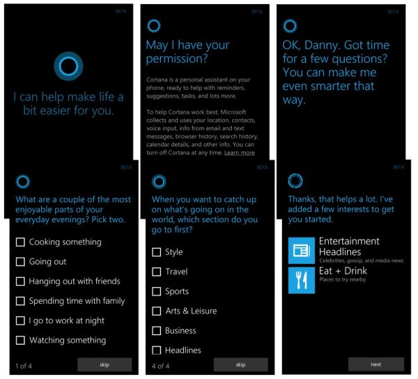 cortana questions