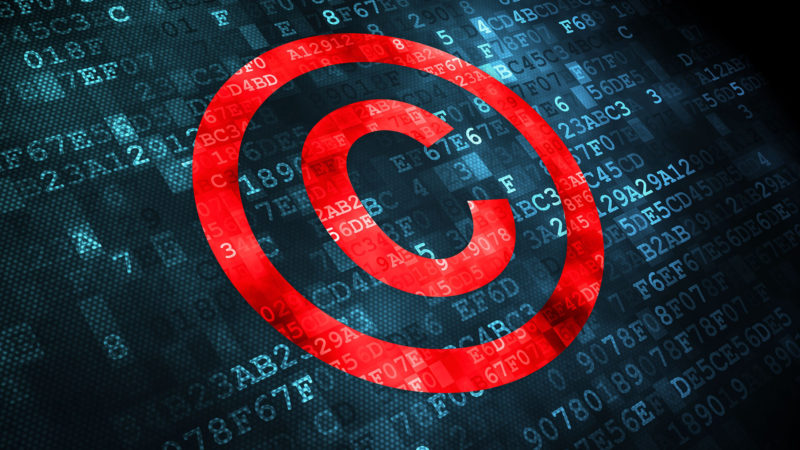 red copyright symbol