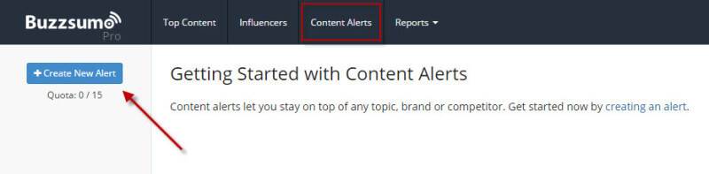 content alerts in buzzsumo