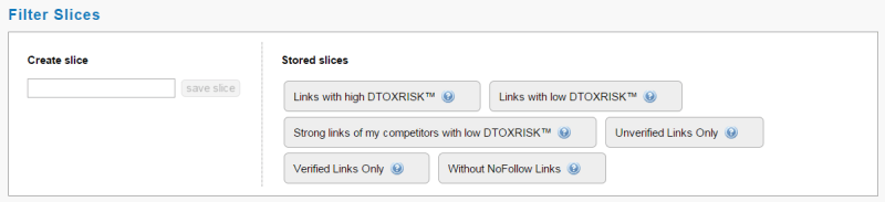 Figure 7. Filter slices in CDTOX