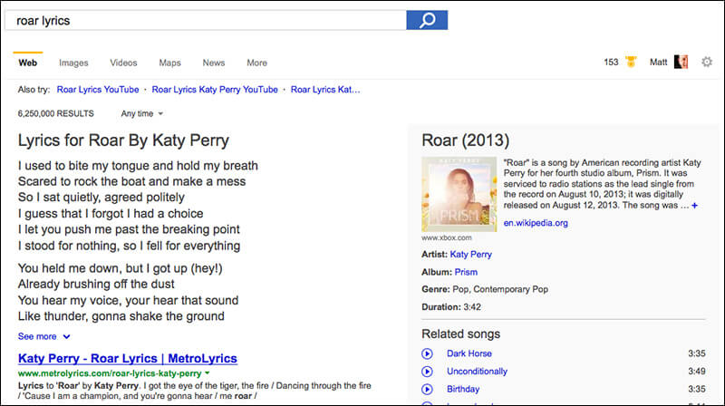 katy perry roar lyrics full song - Google Search