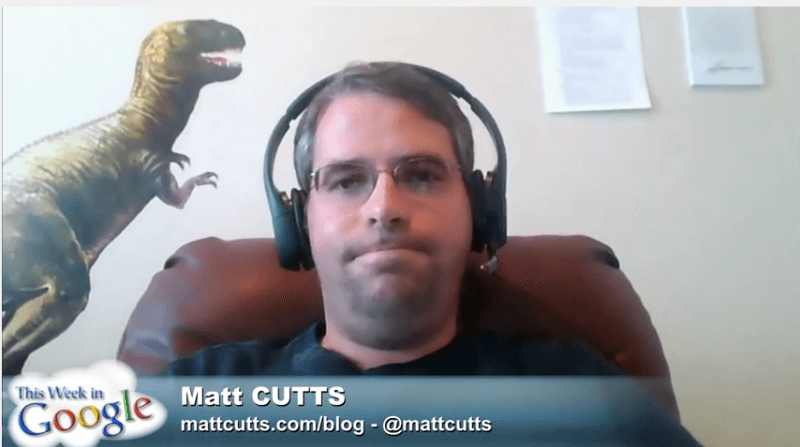 Matt Cutts This week in Google screen shot 800