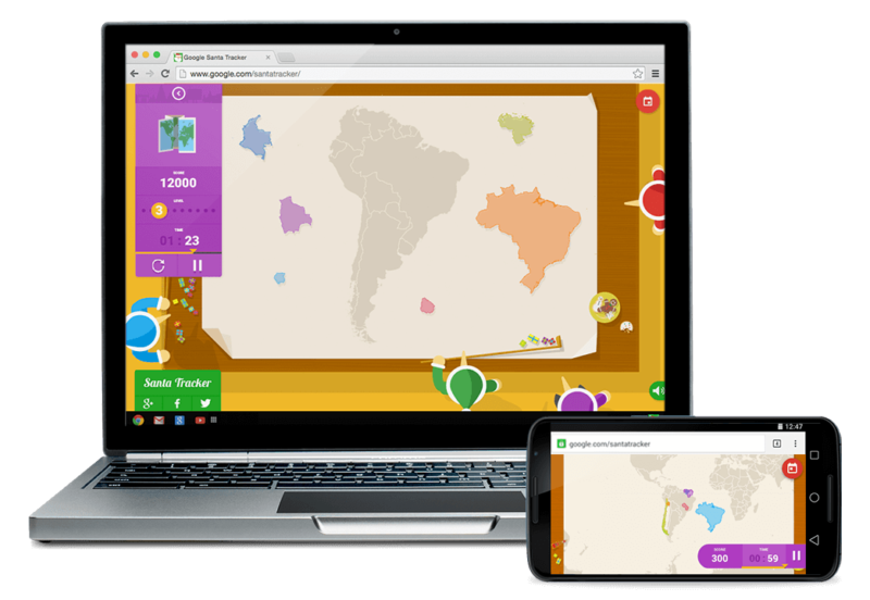 Santa Tracker app chrome extension