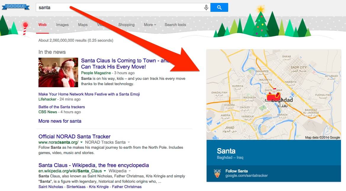 2014 google santa search